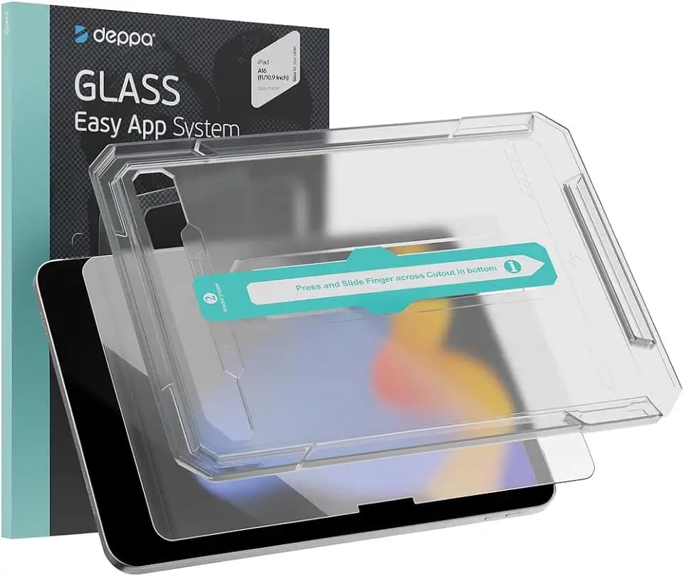 Deppa for iPad A16 11th/10th Gen (11/10.9-inch, 2025/2022) Screen Protector with Easy Installation Kit– Face ID & Apple Pencil Compatible, Anti-Glare, Scratch-Resistant, Full Coverage, HD Clear