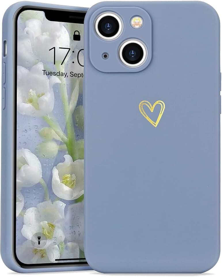 Wirvyuer Kompatibel mit iPhone 13 Handyhülle Mädchen,Grau