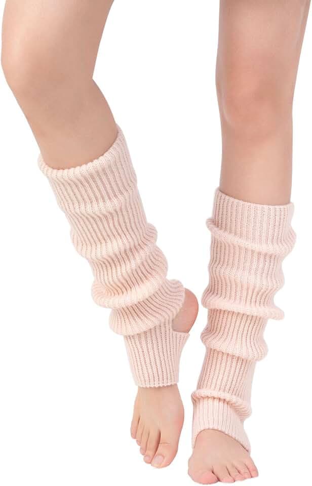 Ballett-Beinstulpen für Mädchen, gestrickte Steigbügel-Beinstulpen für Damen, Winter, extra weich, lange Beinstulpen für Yoga, Tanz