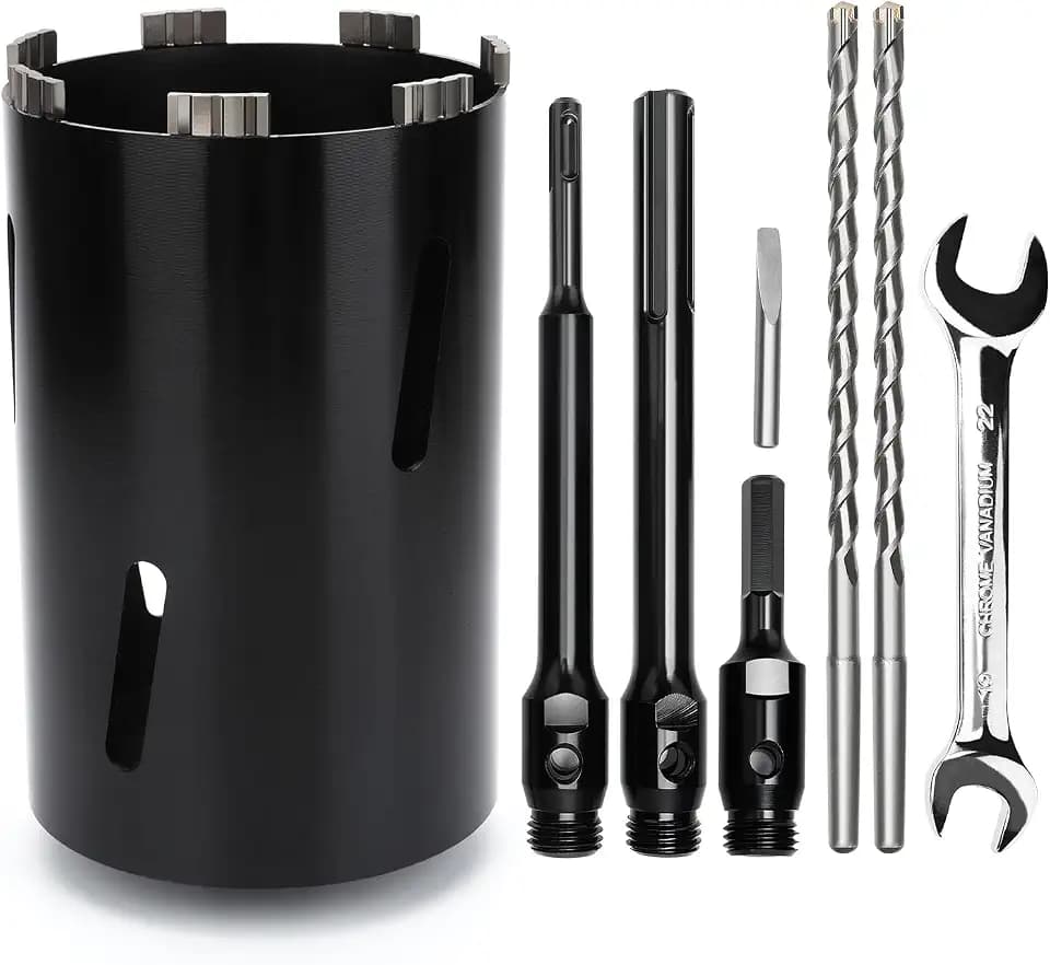 Bohrkrone 130mm,Nutzlänge 200mm für Mauerwerk,SDS Plus,SDS Max,Sechskant