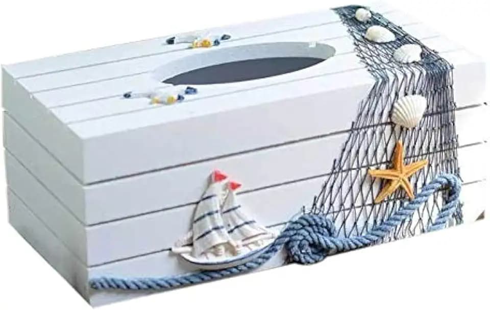 Mediterraner Stil Marine Serie Taschentuchbox Abdeckung Serviettenbox aus Papier Dekoration Toilettenpapierhalter Taschentuchbox aus