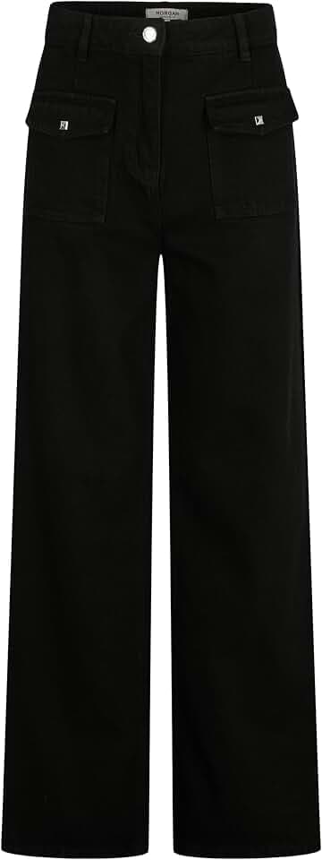 Morgan 251-Pwidy-Jeans, Black M, 38 Frau