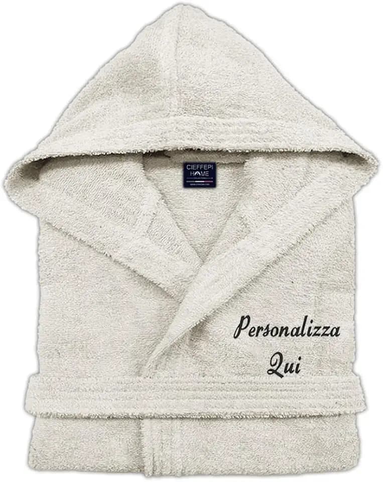 Cieffepi Home Collections Solo Mio Bademantel aus weichem Frottee, hydrophil aus reiner Baumwolle