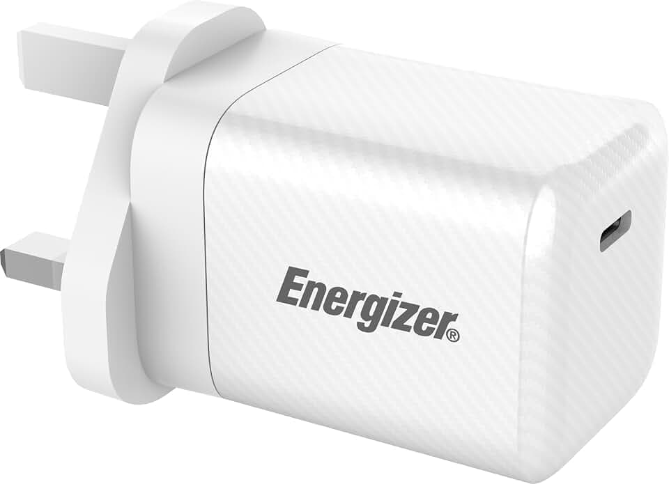 Energizer Schnellladegerät UK 45 W USB-C, GaN Tech, Power Delivery für Samsung S24 Ultra/S24 Plus/S23+/S23 Ultra/S23 FE/S22, A54 A25 A34 A53 A33 A23 5G Galaxy Note 20, Z Fold 4 5, Tab S7 S8 S9