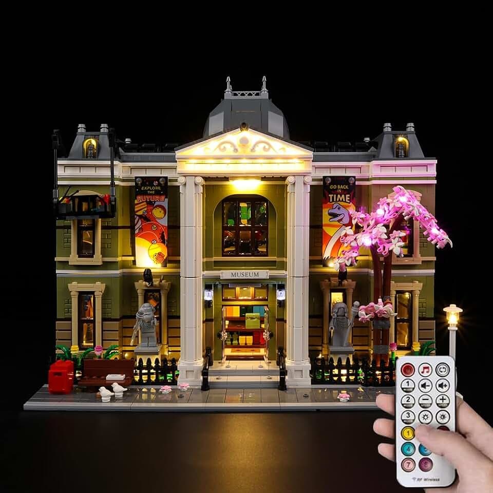 Kyglaring LED-Beleuchtungsset (kein Modell) - Kompatibel mit Leg0-10326 Icons Natural History Museum Bauklötze Modell Set - Nur Leds kein Brick Set(RC-Version)