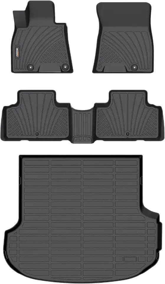 for Genesis GV80 5-Seater 2021-2026 Custom Floor Mats & Cargo Liner, 1st & 2nd Row & Cargo Mat Full Set, Heavy Duty Car Floor Liners for Genesis GV80 Accessories
