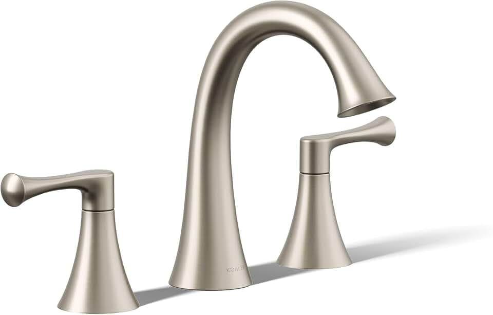 Kohler 35953-4-BN Buckley™ Widespread Bathroom Sink Faucet, 1.2 gpm, Vibrant Brushed Nickel