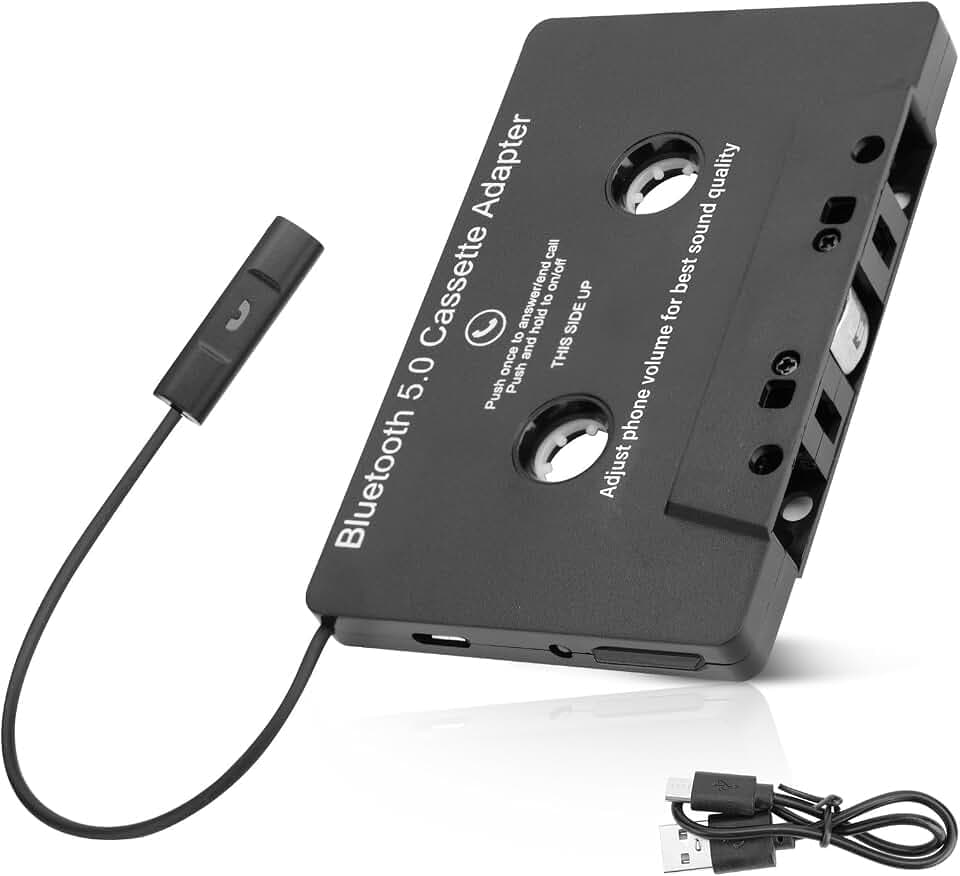 RUIZHI Kassetten Adapter, KFZ-Kassettenadapter, Auto-Audio-Kassette auf AUX-Adapter für Autoradio