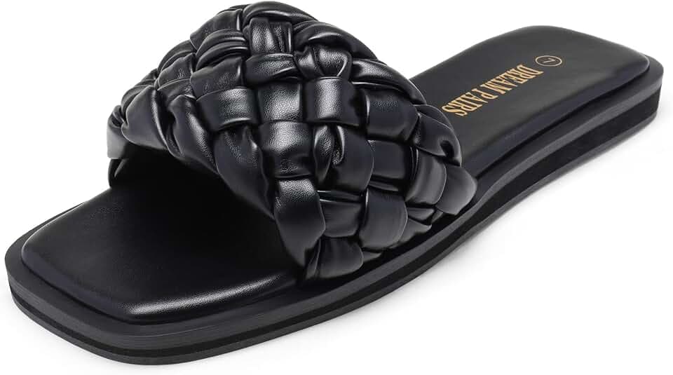 DREAM PAIRS Women's Braided Slides Sandals