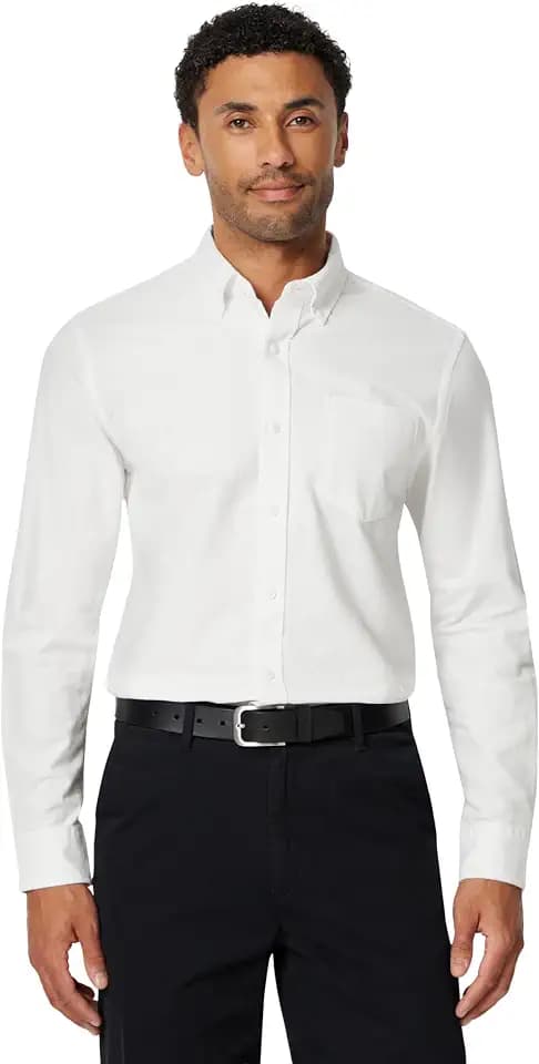 Amazon Essentials Men's Long-Sleeve Pocket Oxford Shirt
