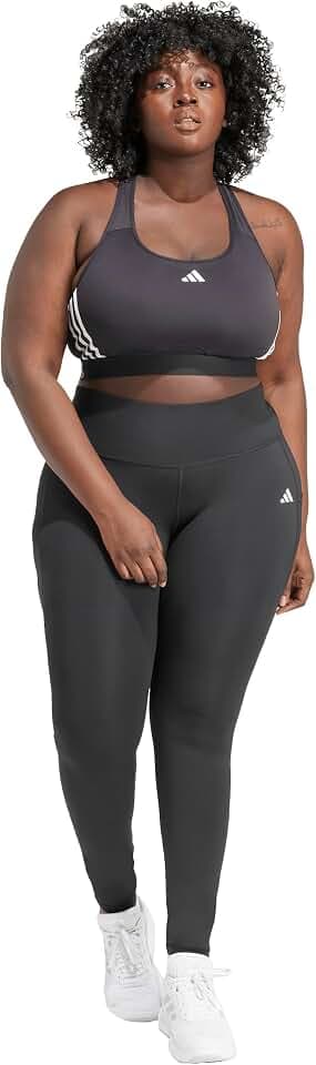 adidas Womens Optimé Essentials Stash Pocket Full-Length Leggings Casual - Black