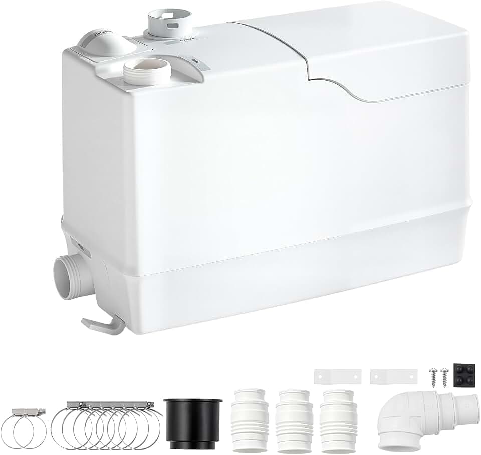 VEVOR Hebeanlage 800 W 12000 L/h Abwasserhebeanlage mit 10 m Förderhöhe