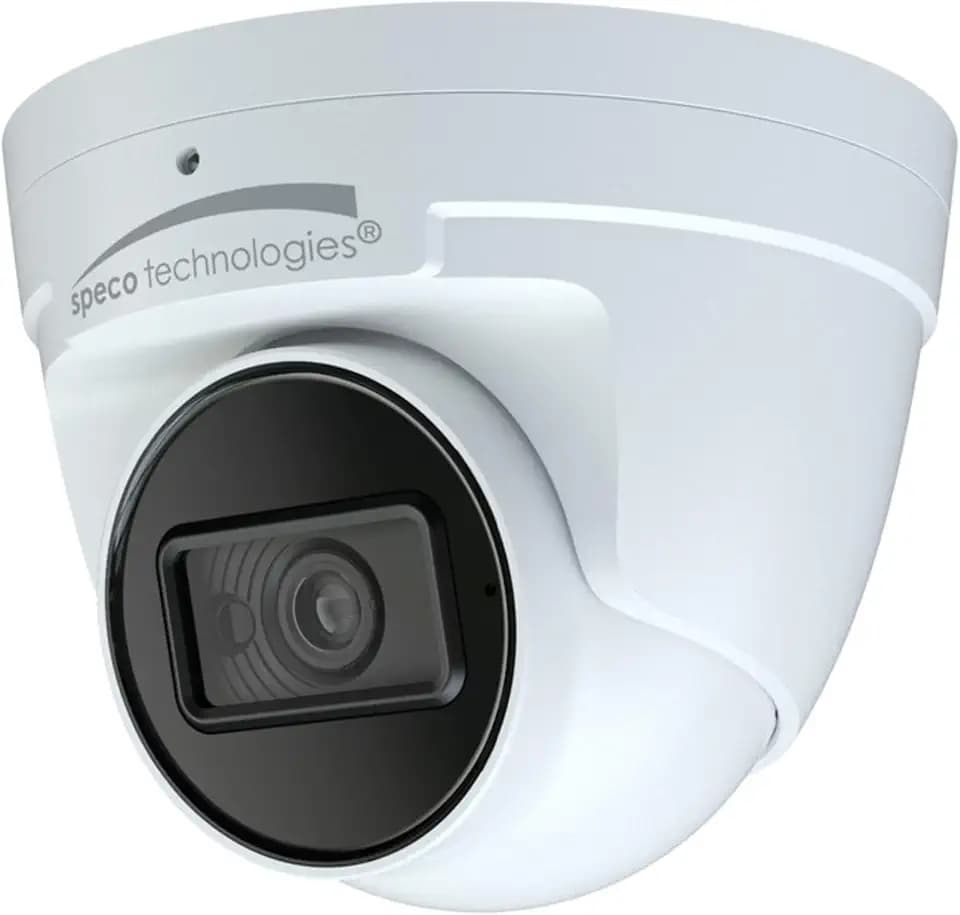 Speco 0115-1132 4mp H.265 Ip Turret Camera With Ir,wdr, 2.8mm Fixed Lens, Ndaa, White