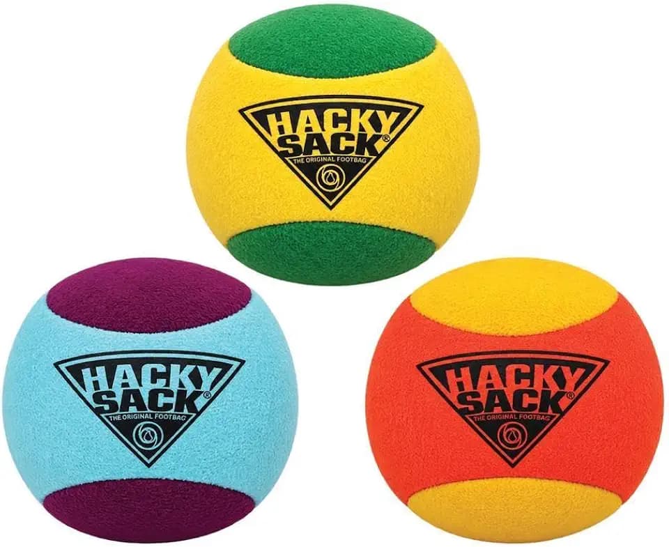 PlayMonster The Original Hacky Sack Footbag Core 70s, 80’s Toys - Material Bag - Hacky Ball, Foot Bag Kick Sack, Indoor and Outdoor Toys for Kids and Adults - Hacking a Sack, Kids Toys, Ages 8+