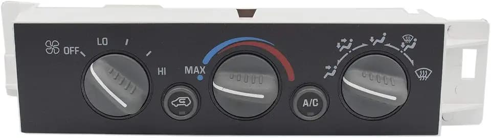 9378815 15-72548 599-007 AC Heater Control Panel Climate Control Module Switch Without Rear Window Defogger for 1996-1999 Chevy Truck GMC C1500 C2500 C3500 K1500 K2500 K3500 Truck 16231175