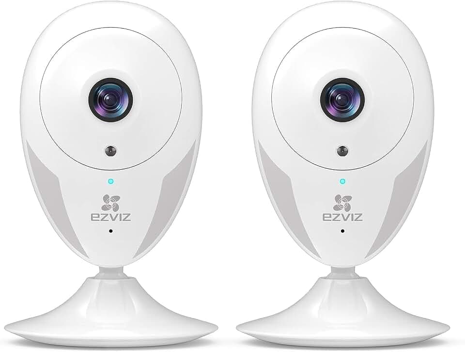EZVIZ 1080P Full HD Überwachungskamera, 7.5 Meter Nachtsicht, innen WLAN IP Kamera mit Magnetfuß, 2-Wege-Audio, Server in Europa, Bewegungsmelder, für Haus, Baby, Pet, Indoor Camera, CTQ2C 2 Set
