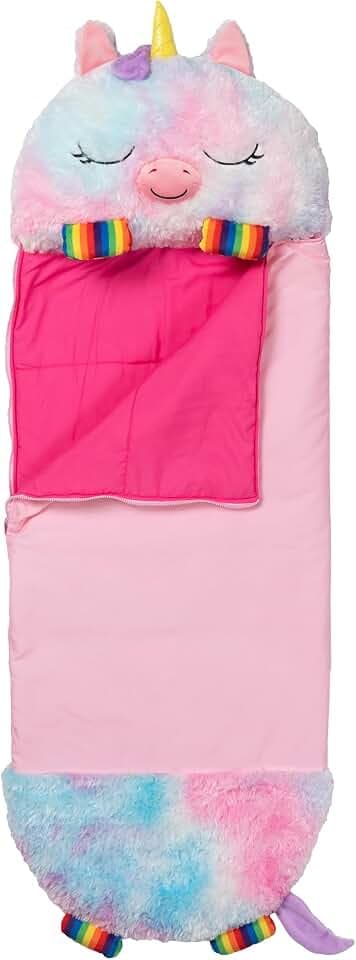 Happy Nappers 2-in-1 Pillow & Sleepy Sack Rainbow Unicorn 66x30 Large