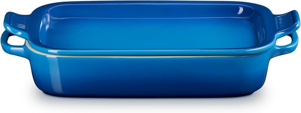 Le Creuset Stoneware Rectangular Dish with Platter Lid, 3 qt., Marseille
