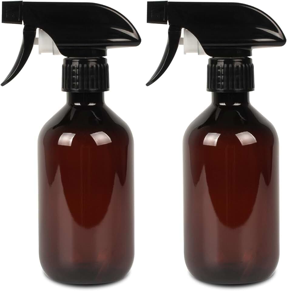 2 Stück Sprühflasche Haare, 300ml Spray Bottles, Wasser Sprühflasche Pflanzen, Zerstäuber Sprühflaschen zum Befüllen, Wassersprühflasche Pflanzensprüher für Haus Garten Reinigungsmittel(Teefarbe)