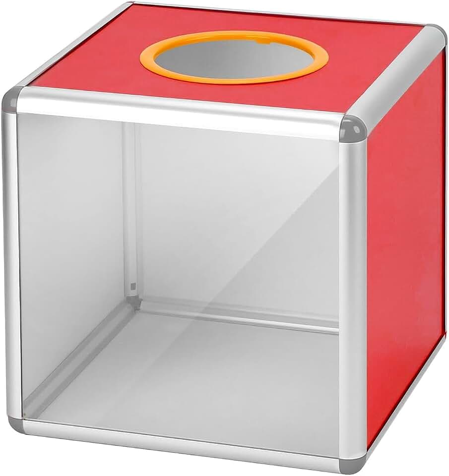 Lotterie Box, 25cm Transparente Lotterie Box, Tombola Ballspielbox