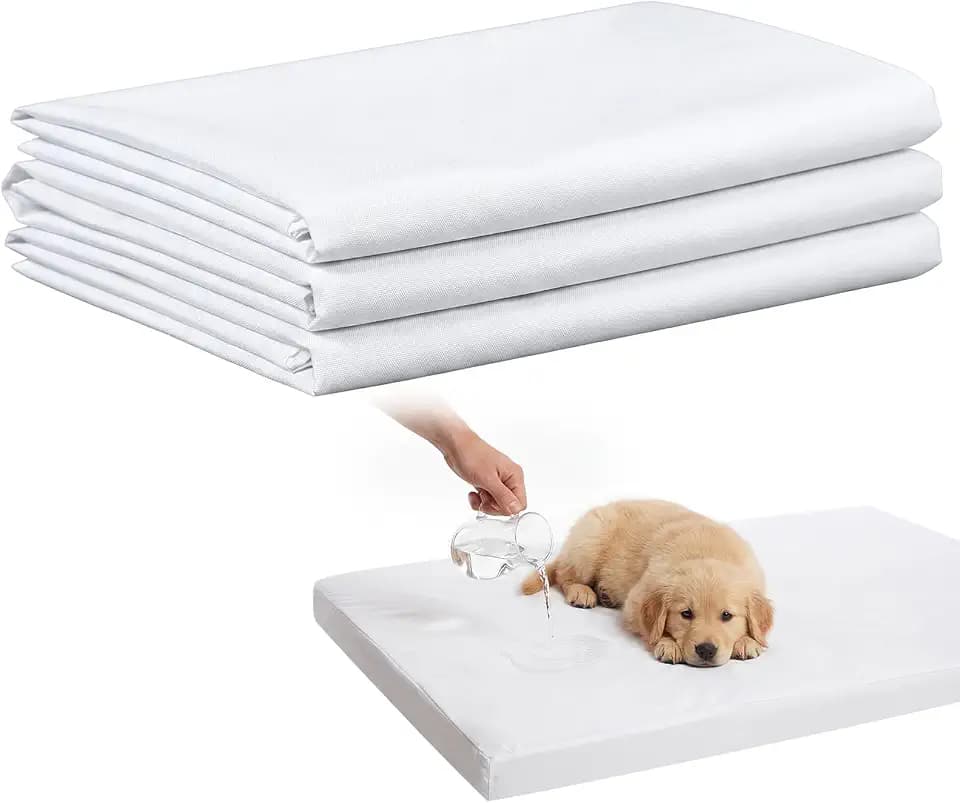 3 Pcs Waterproof Dog Bed Liner 37x29inch Washable Replacement Cover Reusable Pet Pee Water Resistant Proof with Zipper, Liner Only