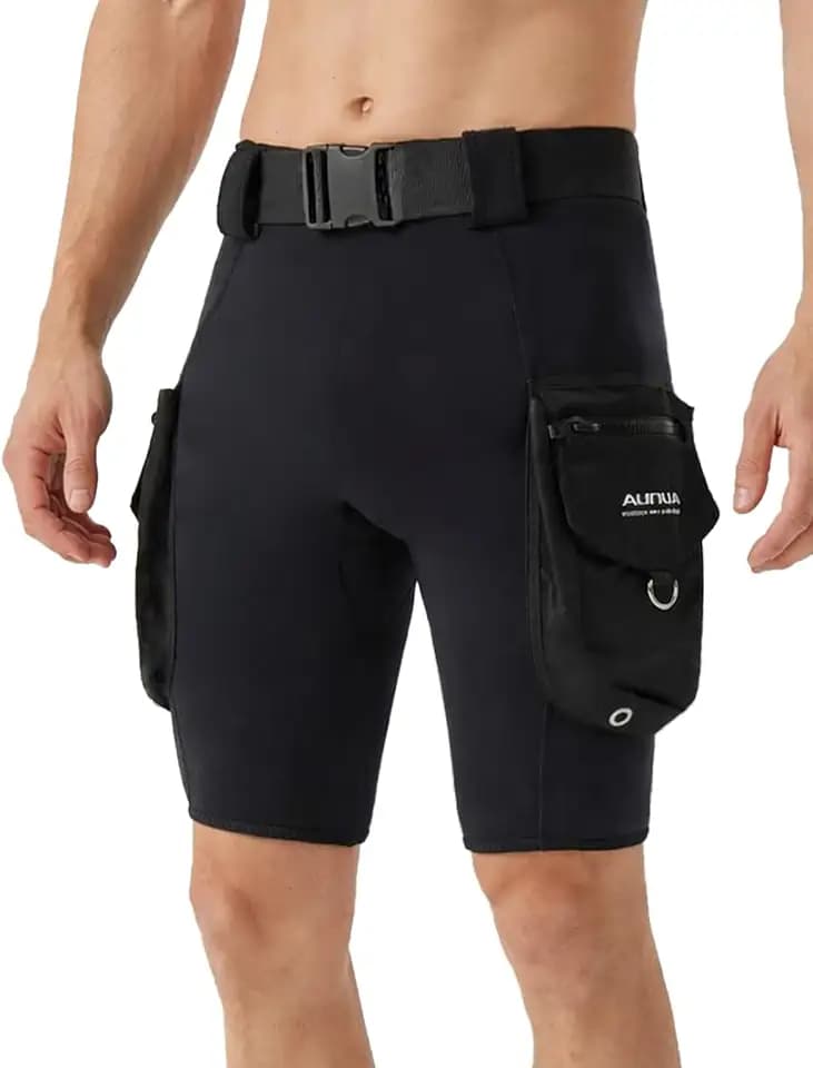 2mm Men’s Wetsuit Shorts Ultra-Stretch with Large Cargo Pockets
