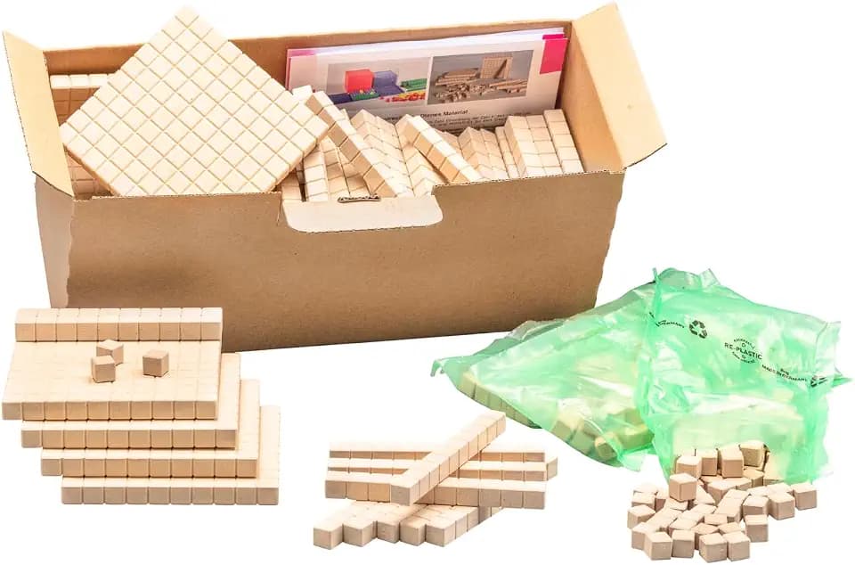 WISSNER® RE-Wood Natur Dienes Klassensatz (432 Teile) – Lernspielzeug