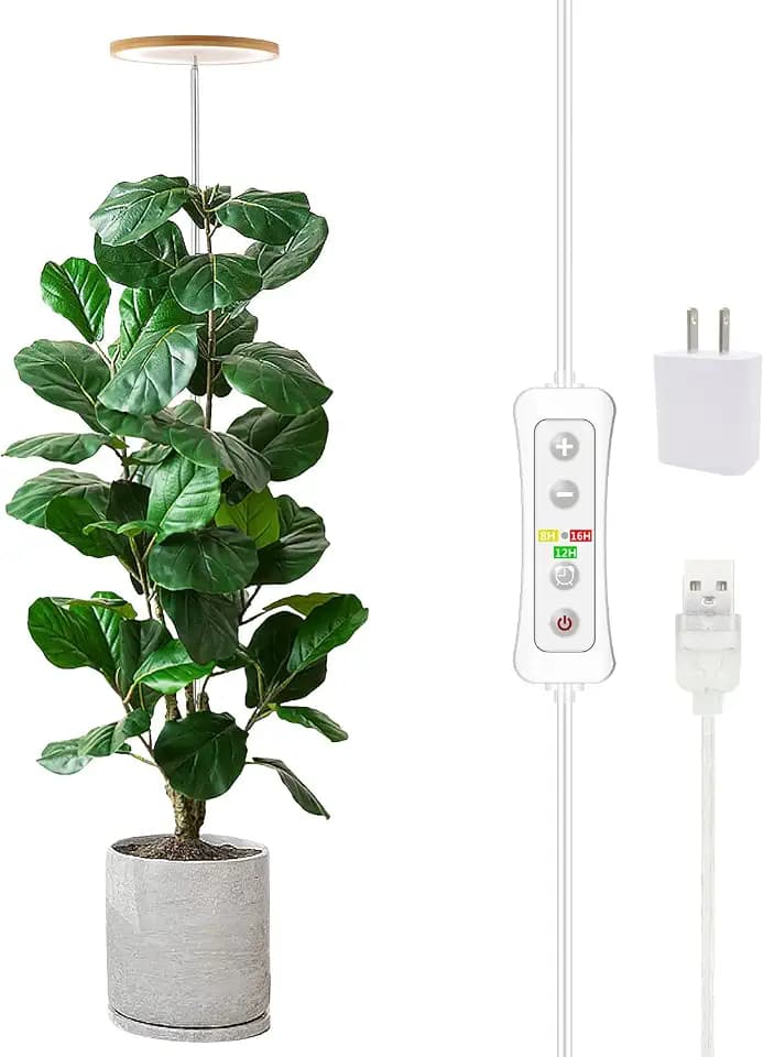 Grow Lights for Indoor Plants, yadoker Full Spectrum 6.3" Halo Plant Light