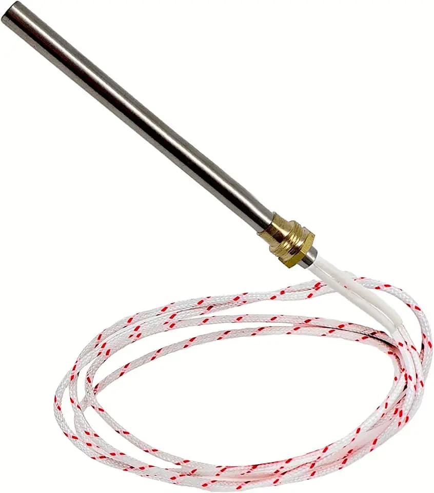 DOJA Industrial | Zuendkerze für Pelletofen | Pellets Hot Rod Zündkerze 9,5 mm Ø | Gewinde 3/8" | Länge: 140 mm | 250w | Holzpellets Ofen Zuendstab | Heizwiderstand 220v | Pellet Heizung Zünder