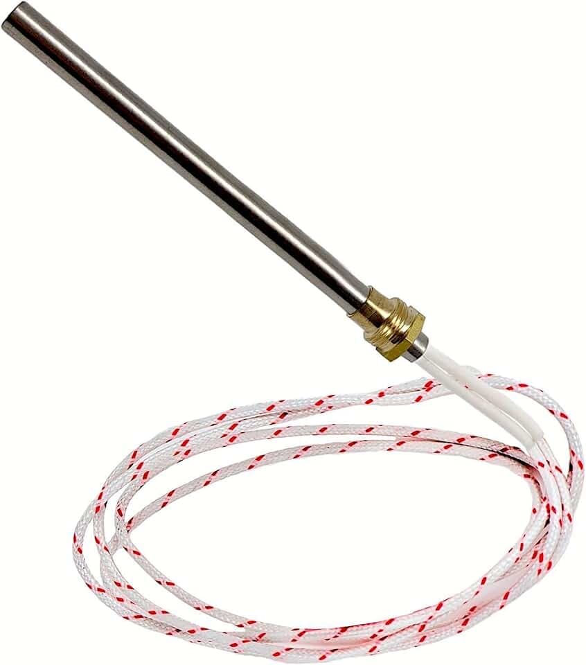 DOJA Industrial | Zuendkerze für Pelletofen | Pellets Hot Rod Zündkerze 10 mm Ø | Gewinde 3/8" | Länge: 140 mm | 250w | Holzpellets Ofen Zuendstab | Heizwiderstand 220v | Pellet Heizung Zünder