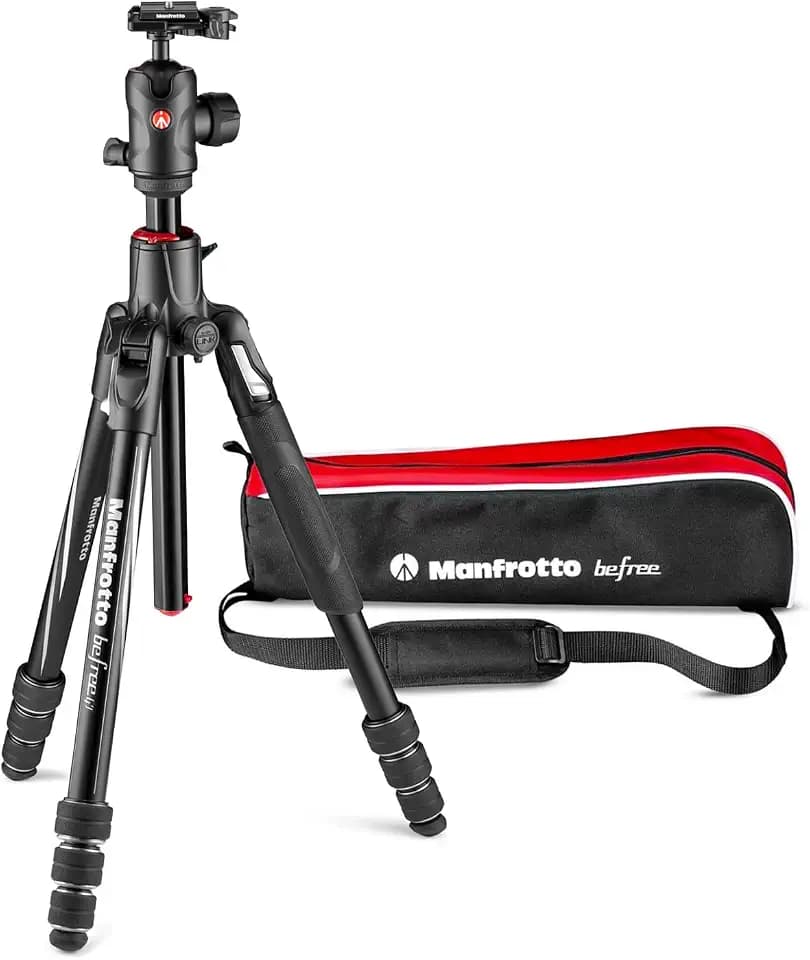 Manfrotto Befree GT XPRO Aluminium Kamerastativ,496 Kugelkopf, Twist Lock-System, 90-Grad, 200PL-PRO Platte, für DSLRs, spiegellose Kameras mit Langen Objektiven, Makrofotografie