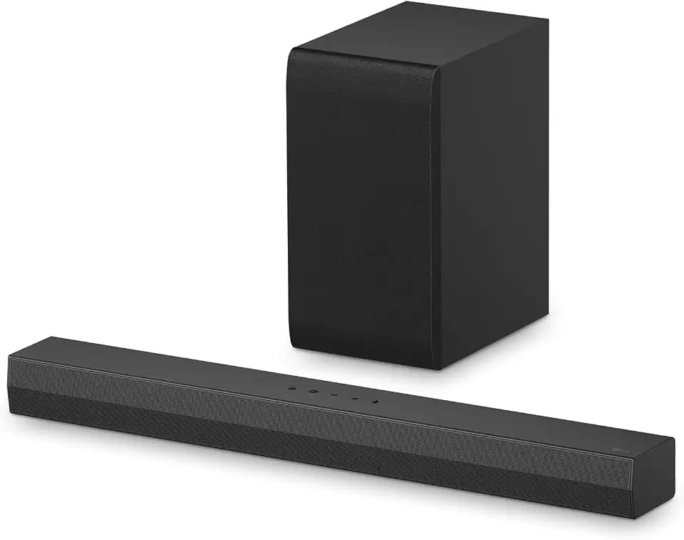 LG S40T 2.1 ch.Soundbar with Wireless Subwoofer, TV Synergy, Wow Interface, AI Sound Pro - Black