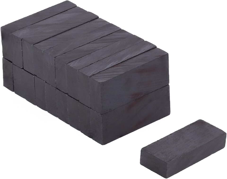 Y10 Ferritmagnete Für Kunst, Kunsthandwerk, Modellherstellung, Diy und Hobbys - 25mm x 10mm x 5,1mm Dick - 0,41kg Zug - Pack von 20