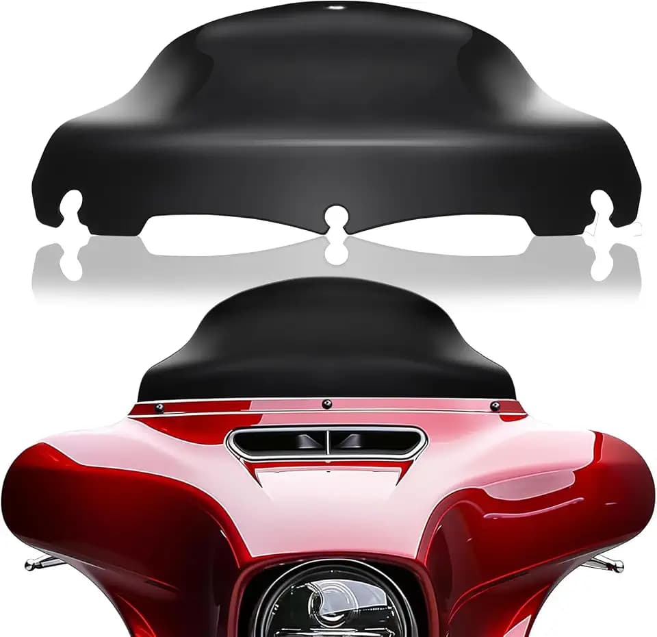 JMTBNO Black 9" Wave Windshield Windscreen Compatible for 2014-2024 Harley Davidson Touring Street Glide/Electra Glide/Ultra Limited/Tri Glide FLHT FLHX FLHXS FLHTK
