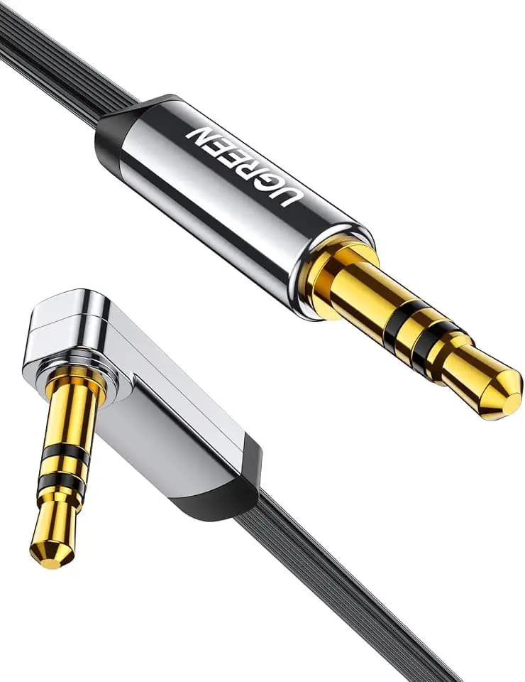 UGREEN 3.5mm Audio Cable, Stereo Aux Cord, 90 Degree Right Angle, 6FT