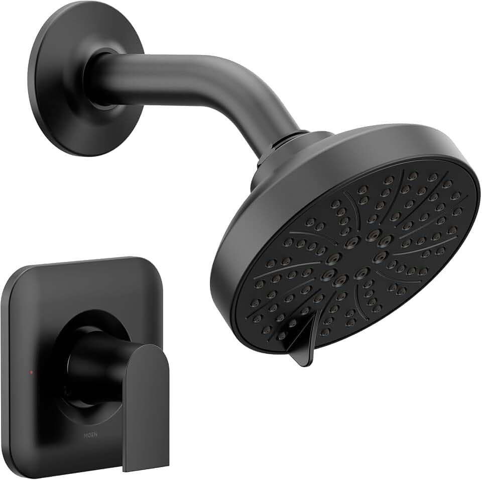 Moen T2472EPBL Genta Posi-Temp Druckausgleichende Eco-Performance moderne Dusche nur Trim ohne Ventil, Matte Black