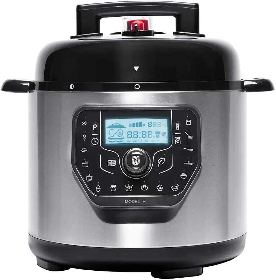 Cecotec programierbarer Schnellkochtopf GM H-Deluxe, inteligentes Kochen, 6 Liter, 24 Stunden programierbar, 15 Sicherheitssysteme, 90 Kpa, 19 Menüs