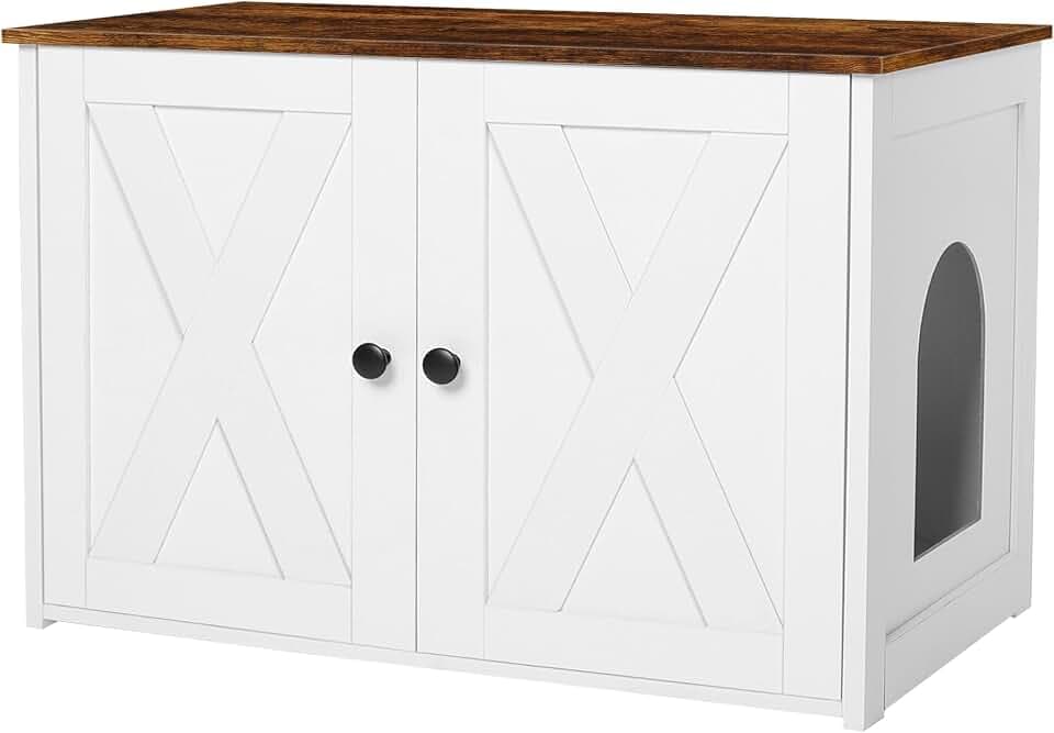 Dwanton Cat Litter Box Enclosure, Hidden Litter Box Furniture, 27.6 Inches