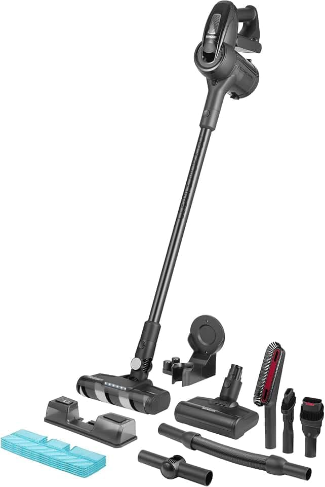 SENCOR SVC 8776BK 4-in-1-Akku-Staubsauger, 400W, 25,2V, 50 Min. Laufzeit, LED-Licht, Schwarz