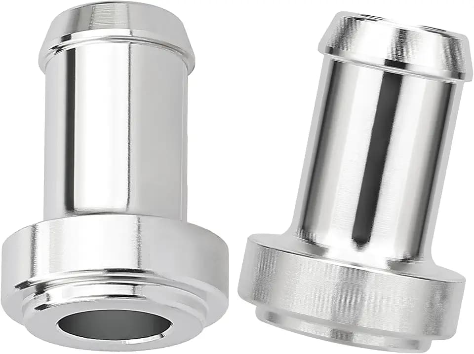 EVIL ENERGY 5/8" Weld On Hose Barb Tail Nipple On Bung Weldable Fitting Adapter Aluminum Pack of 2