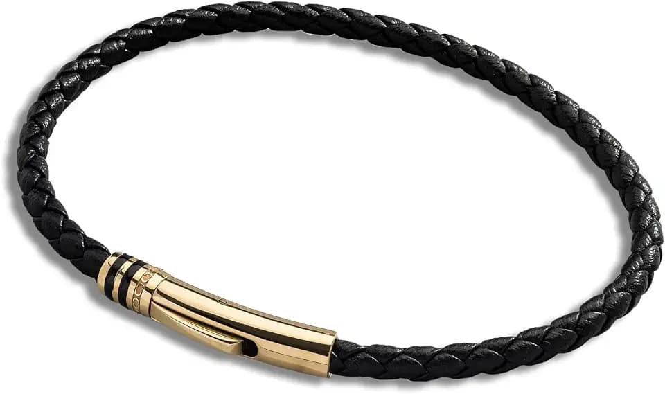 CRAFTD | Black Leather Bracelet | Everyday Wear | Gold & Silver Jewelry
