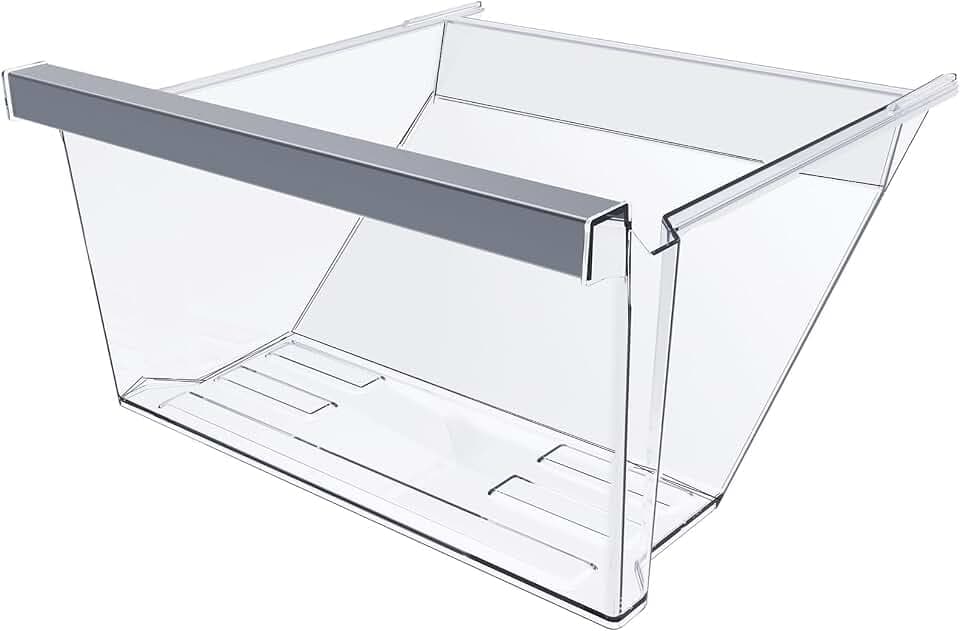 UPGRADED W11162446 Refrigerator Crisper Drawer Compatible with Whirlpool Refrigerator Drawer Replacement W11046495 Whirlpool Drawer Replacement WRS325SDHZ08 WRS321SDHZ01, WRS315SDHM08 Fridge Drawer
