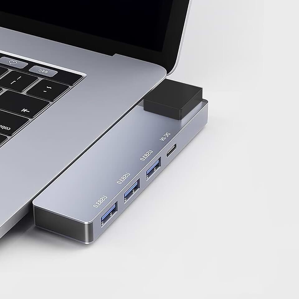 5-in-1 USB Hub with 65W Power Delivery, 3 USB 3.0,1Gbps Ethernet, USB Ports for MacBook Air, iPad Pro, XPS, and More