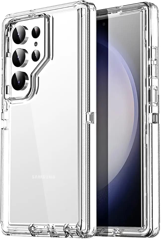 AICase for Samsung Galaxy S23 Ultra Case Clear 3 in 1 Heavy Duty Drop Protection Full Body Rugged Shockproof/Dust Proof 3-Layer Military Protective Tough Durable Cover for Galaxy S23 Ultra 6.8"_1