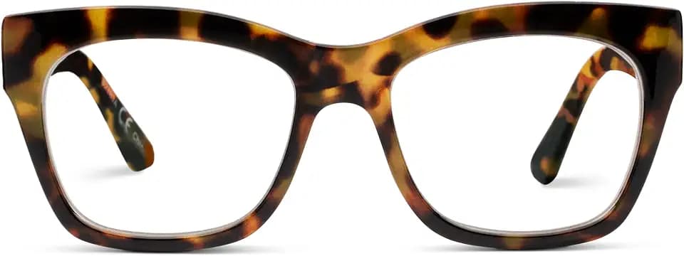 Peepers by PeeperSpecs Women's Shine On Square Blue Light Blocking Reading Glasses