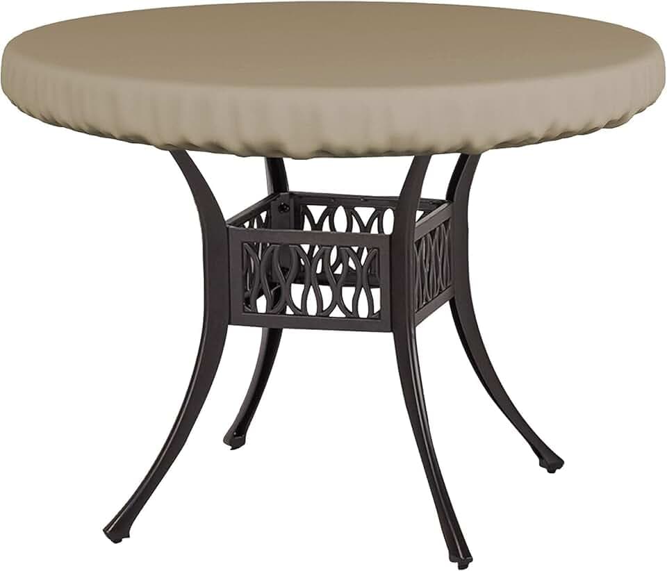 Covers & All Round Table Top Cover, 12 Oz Waterproof UV & Weather Resistant Patio Table Cover, Outdoor Table Cover for Patio Outdoor Furniture & Coffee Table (36" Dia x 4" H Inches, Beige)