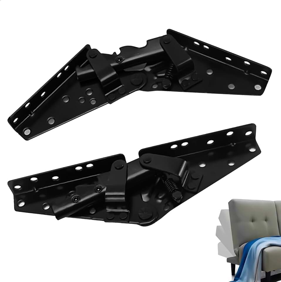 Scharniere Klappbar, Multifunktional Möbelscharniere, Scharnier Set zur Einstellung Des Neigungswinkels der Sofalehne, Scharnier Couch Schwerast, Schwarz, 2 Stück