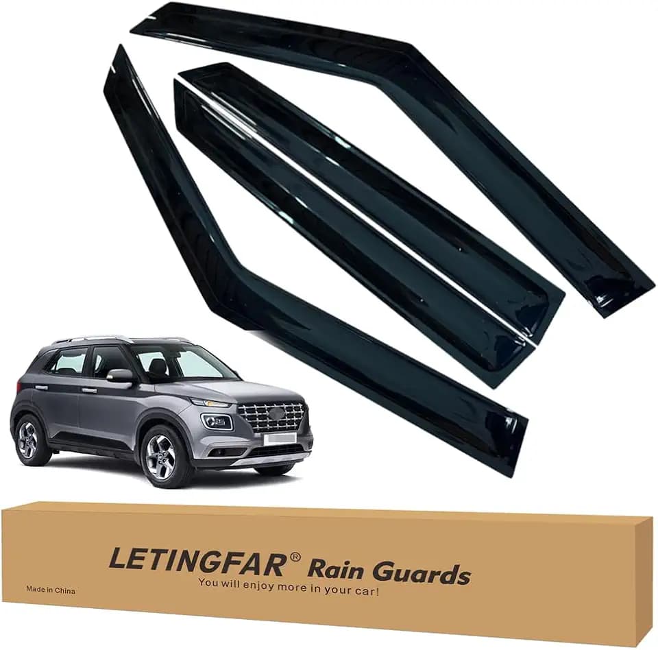 Window Visors Rain Guards for Hyundai Venue 2020 2021 2022 2023 Accessories, Wind Deflectors Vent Shades for Hyundai Venue