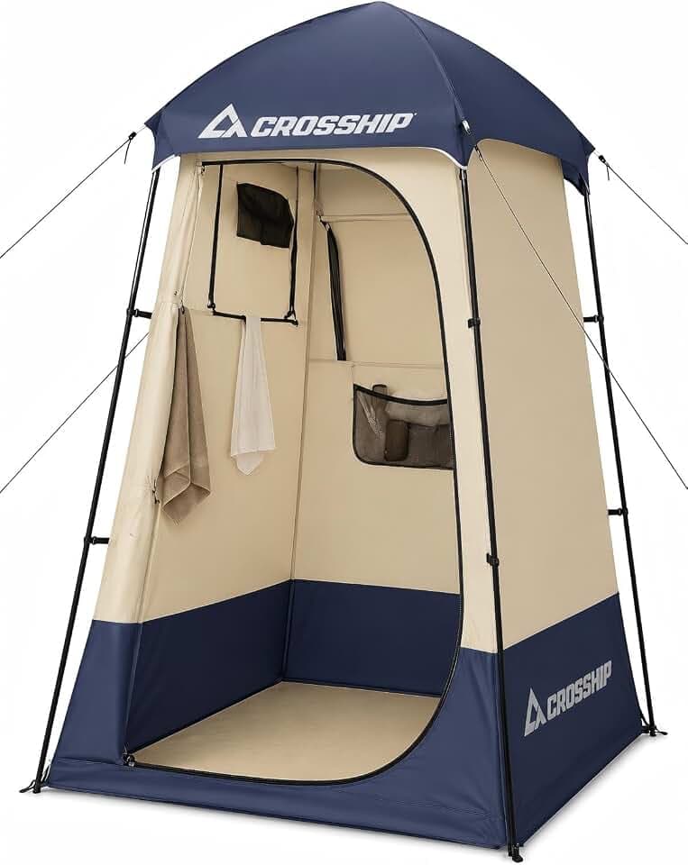 Outdoor Camping Privacy Shower Tent with Solar Shower Bag