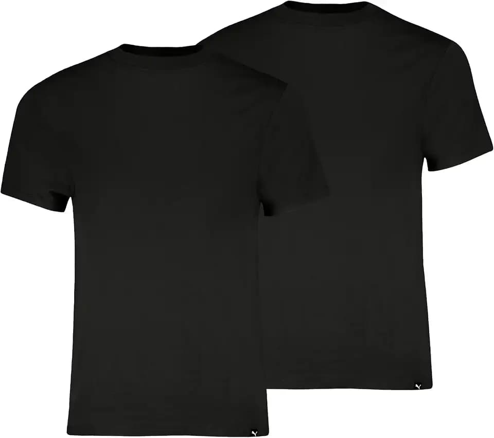 PUMA 2er Pack Herren Shirts C-Neck T-Shirts Pure Cotton Regular Fit